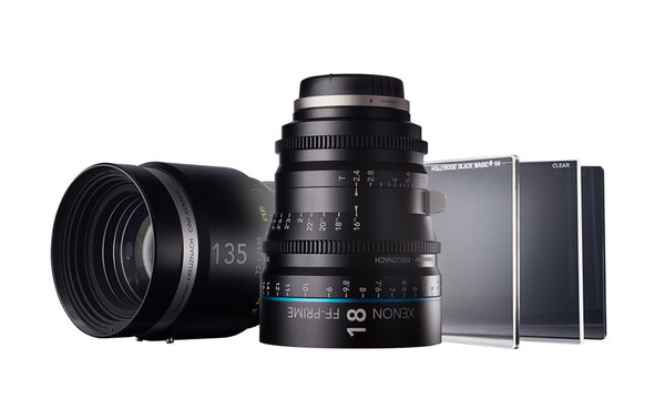 135 mm Cine-Xenar III, 18 mm Xenon FF-Prime et filtres MPTV