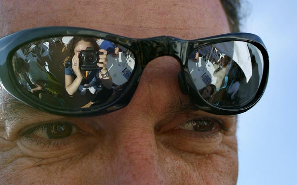 Autoportrait dans les lunettes de Denis Rouden, AFC, par Sylvie Biscioni