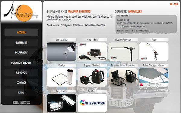 Maluna Lighting renouvelle son site Internet