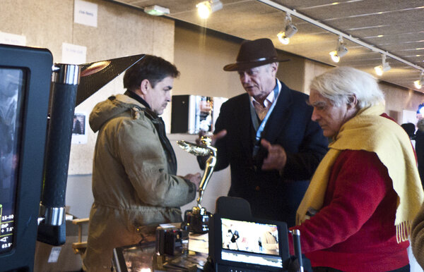 Jacques Delacoux, Pierre-William Glenn et Alain Derobe lors du Micro Salon 2012 - Photo Pauline Maillet - © AFC