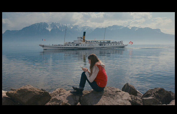 Scène d'extérieur au lac Léman - Photogramme