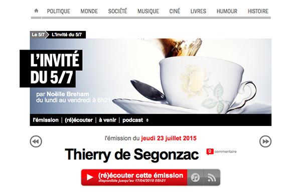 Thierry de Segonzac évoque la situation des Laboratoires Eclair au micro du 5/7 de France Inter