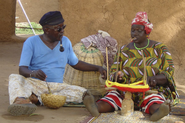 Ousmane Sembene et Maïmouna Hélène Diarra