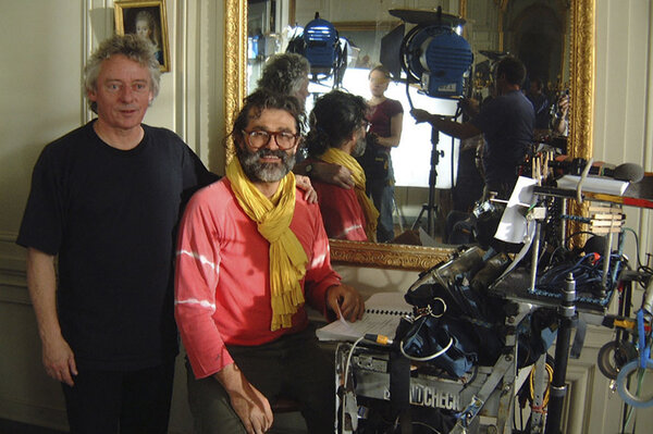 Bernard Chaumeil, dit "Nanard", et Pierre Gamet, dit "Pierrot" - Tournage de <i>Bon voyage</i> de Jean-Paul Rappeneau - Photo Yves Agostini