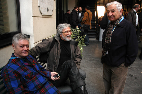Pierre-William Glenn, Yorgos Arvanitis et Willy Kurant au Micro Salon, en 2008 - Photo Nelly Flores - Archives AFC