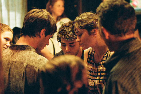 Xavier Dolan surrounded by his actors on the set of "It's Only the End of the World” - Photo by Shayne Laverdière