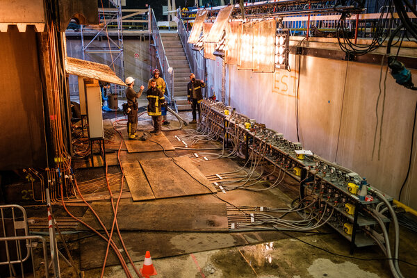 Gas pipes on the belfry set