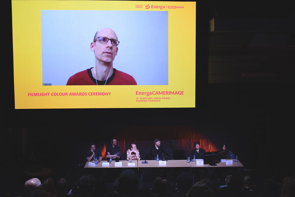 Tim Masick, en visioconférence - Photo Agnieszka Kaczorowska / Camerimage