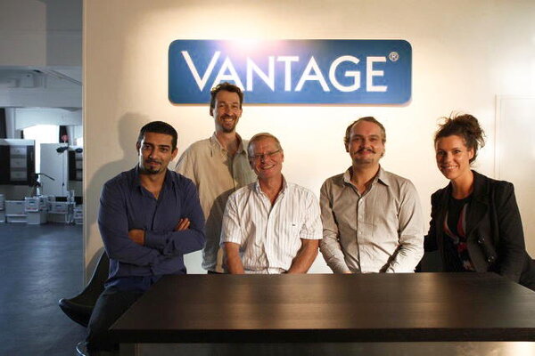 L'équipe fondatrice de Vantage Paris, de g. à d. : Mehmet Aktas, David Ostier, Jean-Claude Ruellan, Alexander Bscheidl, Marina Jégo.