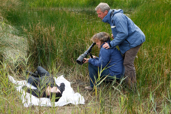 Yves Cape, with the viewfinder, and Bruno Dumont