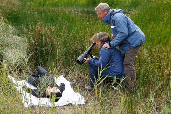 Yves Cape, viseur en main, et Bruno Dumont