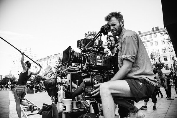 Fredrik Wenzel sur le tournage de "The Square" - Photo Tobias Henriksson