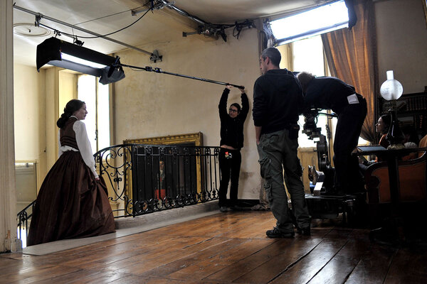 Sur le plateau de "Berthe Morisot" - Photo DR