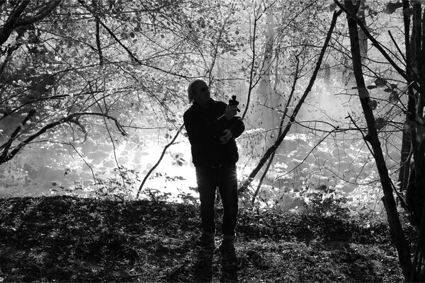 Bruno de Keyser pendant le tournage de "Dans la brume électrique", en 2007