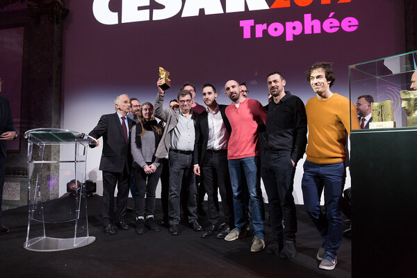 L’équipe Poly Son et son Trophée César & Techniques