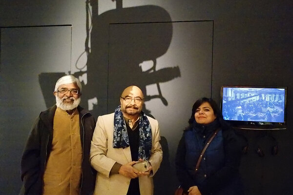 Sunny Joseph, Govind Nihalani, and Savita Singh in The Cinémathèque française - Photo Vincent Jeannot