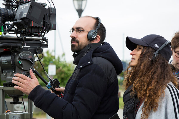 Julien Poupard and Houda Benyamina on the set of "Divines" - Photo Emma Benhamou - © Emma Benhamou