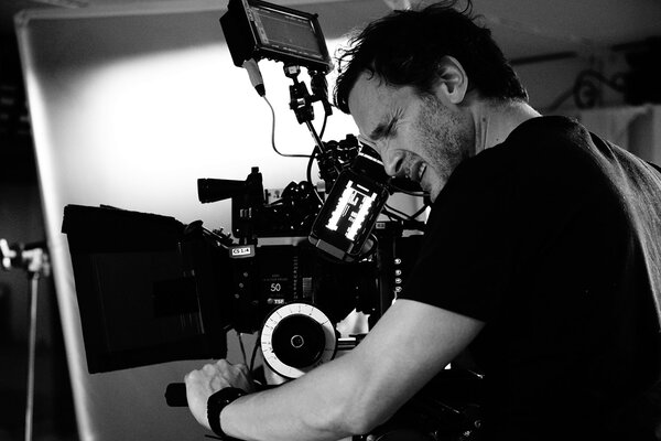 Pascal Auffray sur le tournage d'"Embrasse-moi !" - Photo Christophe Brachet