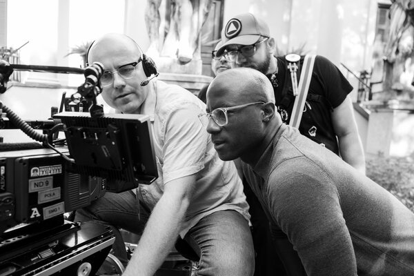 James Laxton (behind the camera) and Barry Jenkins