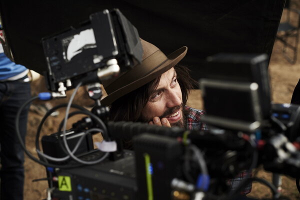 Arnaud Potier sur le tournage des "Cow-boys" - Photo Antoine Doyen