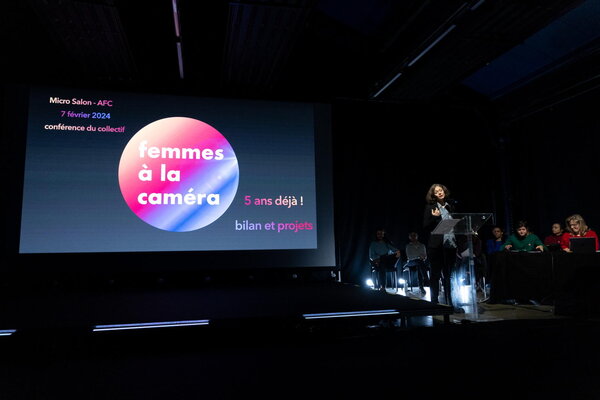 Pascale Marin intervenant à la conférence AFC "Femmes à la caméra" - Photo Katarzyna Średnicka