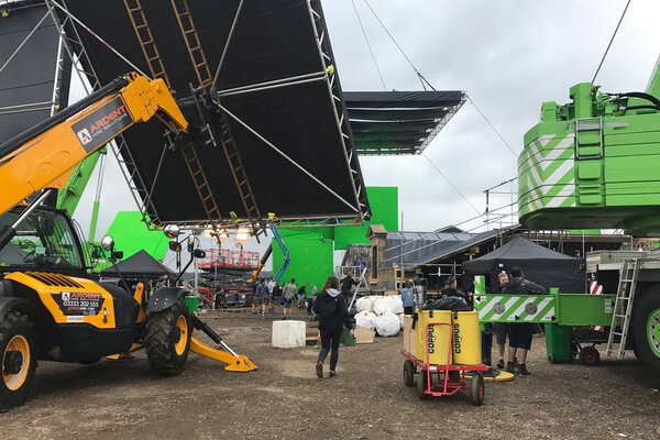 Tournage d'une scène des "Animaux fantastiques", l'envers du décor
