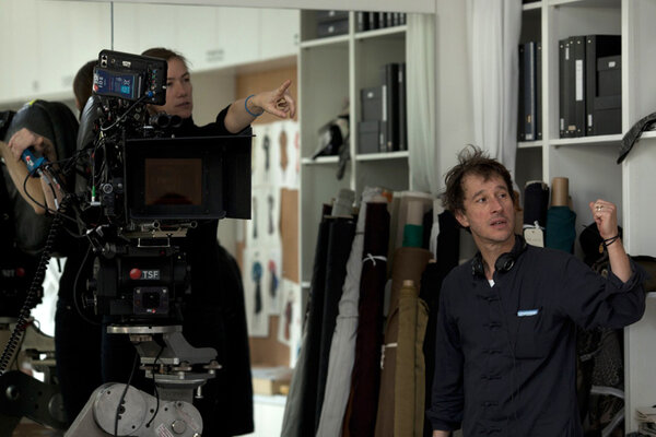 Josée Deshaies, behind the camera, and director Bertrand Bonello