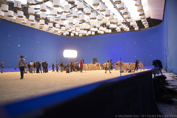 270 Space Lights hung from the ceiling of the Cité du Cinéma