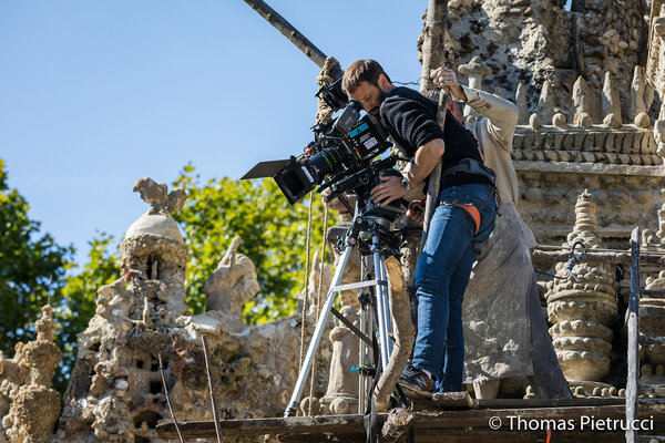 Vincent Gallot, shooting "L'incroyable histoire du facteur Cheval", by Nils Tavernier in 2017 - Photo Thomas Pietrucci