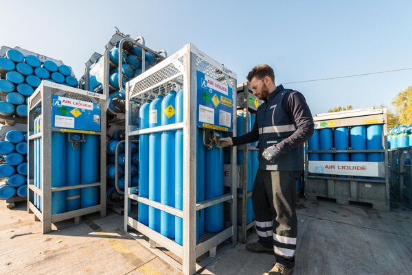 Racks de bouteilles d'hydrogène