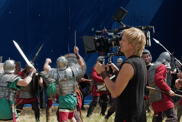 Guillaume Canet on the set of "Astérix and Obélix: The Middle Kingdom" - Photo by Ariane Damain-Vergallo