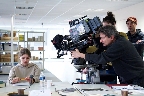 Galatea Bellugi et Eric Gautier sur le tournage de "L'Apparition" - Photo Shanna Besson