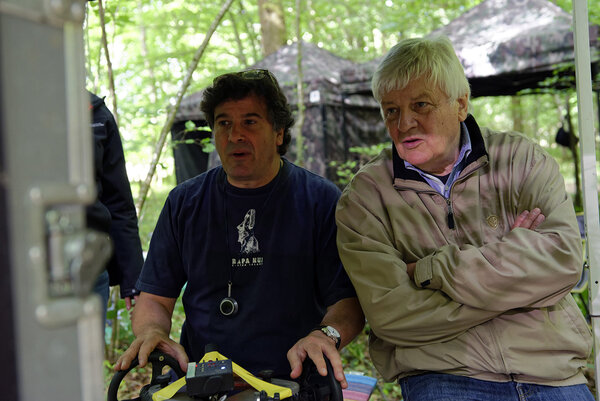 Michel Benjamin and Jacques Perrin on the set of "Seasons" - Photos by Ludovic Sigaud