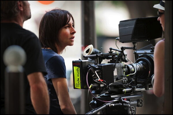 Jeanne Lapoirie sur le tournage d'"Un château en Italie" - DR