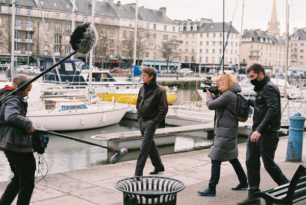 Tournage de "vous ne désirez que moi" - Swann Arlaud, Claire Simon derrière la caméra