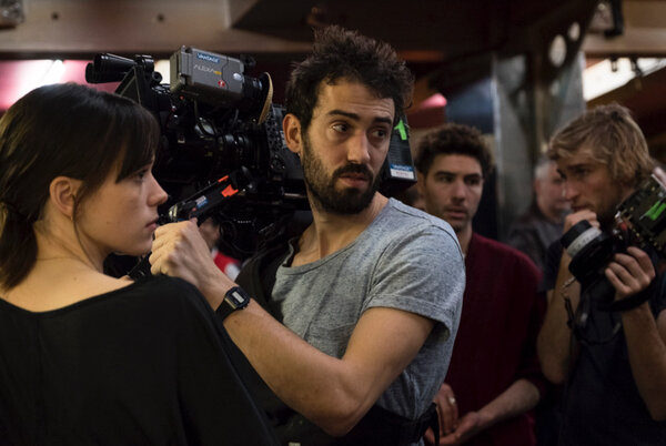 Stacy Martin, Paul Guilhaume, caméra à l'épaule, Tahar Rahim et Cyril Hubert - Photo Elsa Seignol
