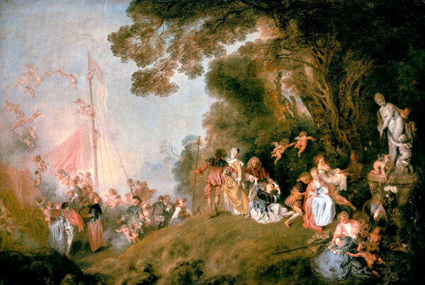 Antoine Watteau, "Pélerinage à l'île de Cythere", 1717 - Paris, Musée du Louvre