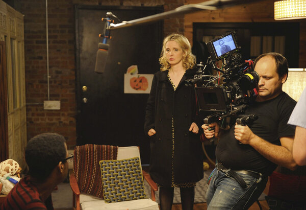 Julie Delpy and Lubomir Bakchev at the camera