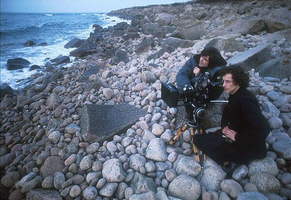 Charles Belmont et Philippe Rousselot sur le tournage de "Pour Clémence" - DR