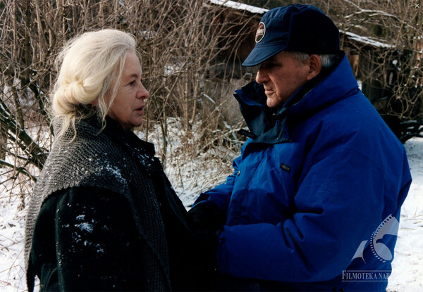 Magda Teresa Wójcik et Jerzy Wójcik sur le tournage de "Wrota Europy", en 1999 - (Photo Monika Lifszteld)