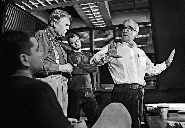 Michael Ballhaus et Martin Scorsese sur le tournage des "Infiltrés", en 2006