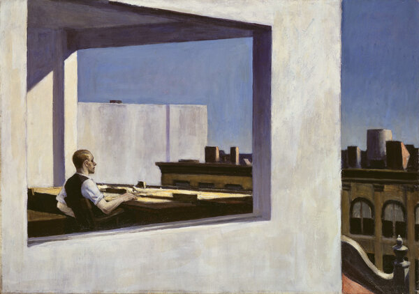 “Office in a Small City” (Edward Hooper, 1953)
