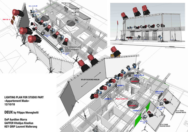 Lighting plan for the studio part