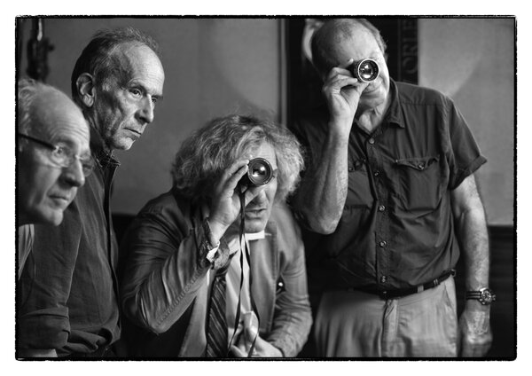 Renato Berta, 2e à gauche, Philippe Garrel et Jean-Paul Meurisse - Photo Guy Ferrandis