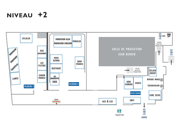 Micro Salon AFC 2015 - Plan du niveau 2 (2e étage)
