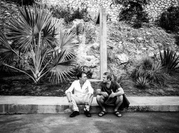 Bertrand Bonello and Yves Cape, during a break - Photo by Sylvain Zambelli
