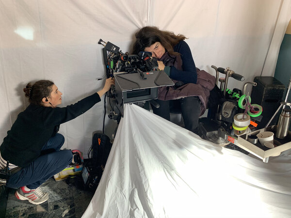 Emilie Monier et Céline Bozon, AFC - Sur le tournage de <i>Selon la police</i>, de Frédéric Videau