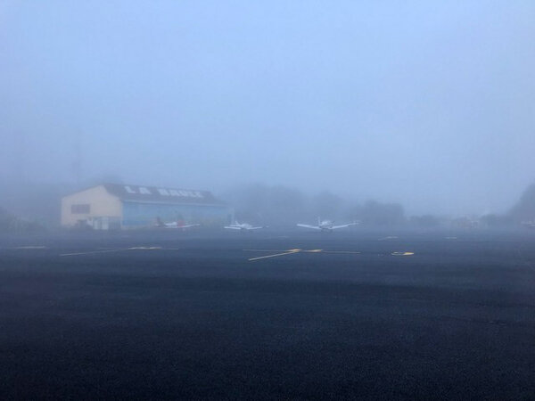 Début de journée dans le brouillard