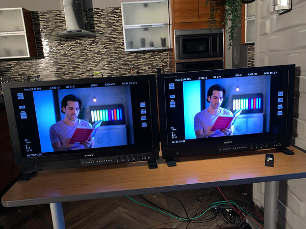 Screens in the HDR studio