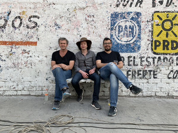 Yves Cape, Michel Franco et Bruno Montes (assistant réalisateur)